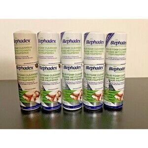 5 Blephadex Eyelid Foam Cleanser Dry Eye Relief Tea Tree Coconut Oil 50ml sealed